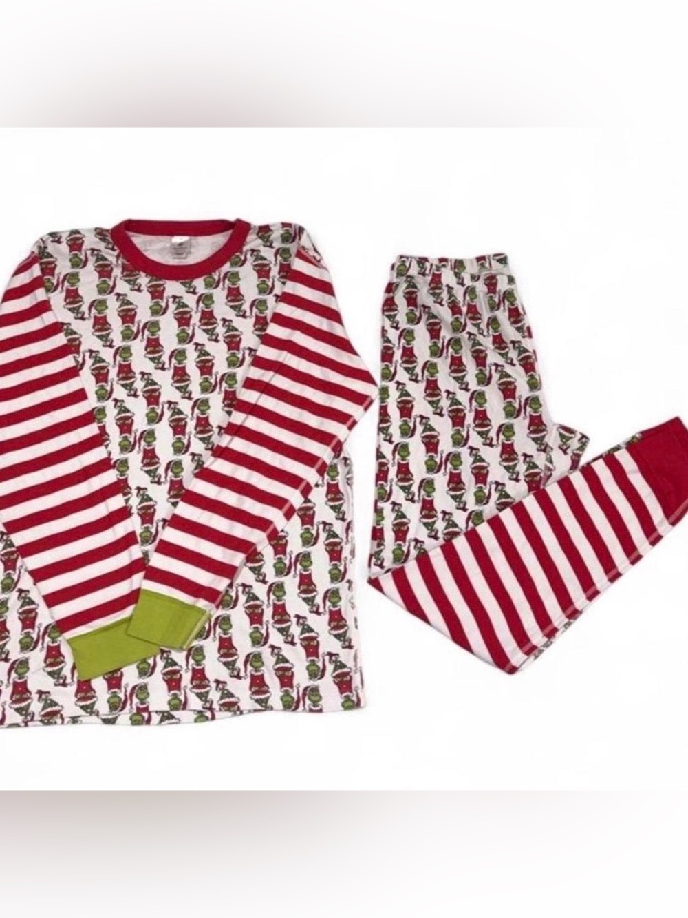 Hanna Anderson men’s Organic Cotton Grinch Holiday Pajama Set size XL